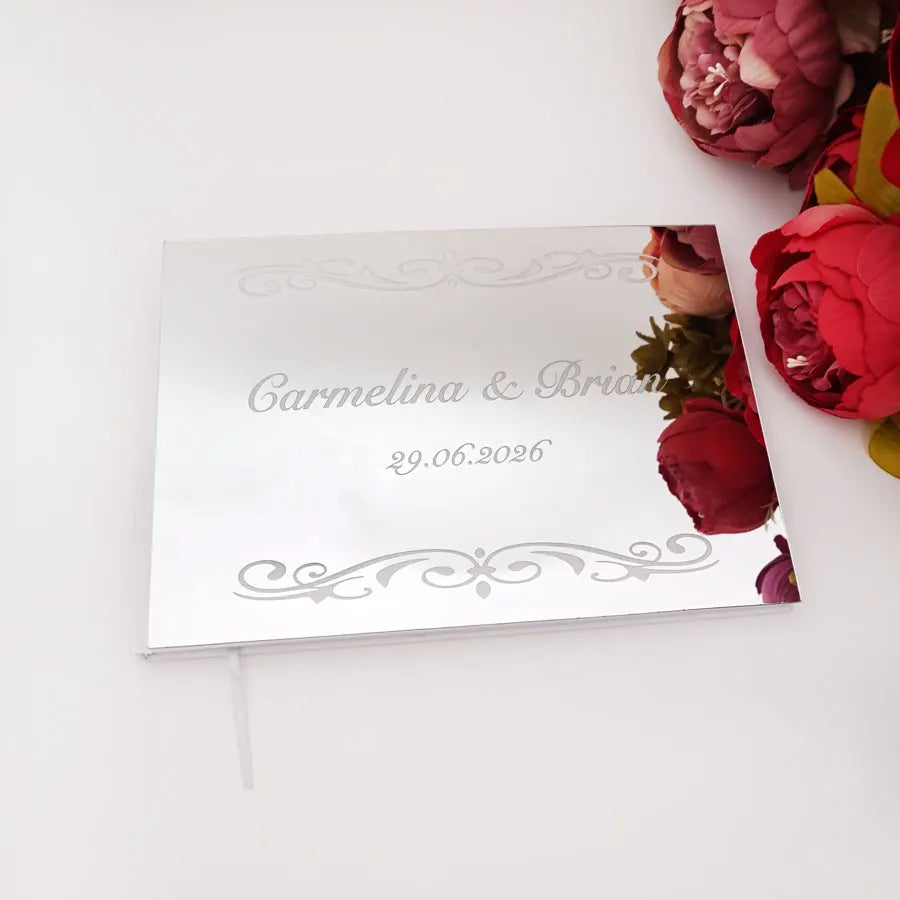 Livre d'or mariage fleuri