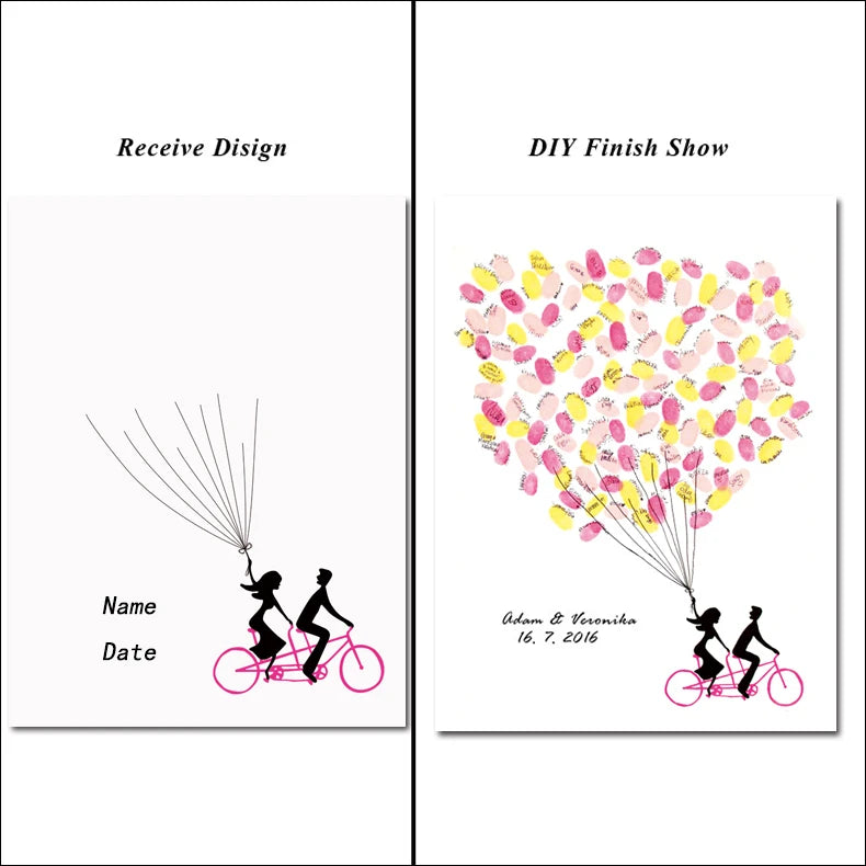 Livre d'or mariage original - livre d'or à empreintes