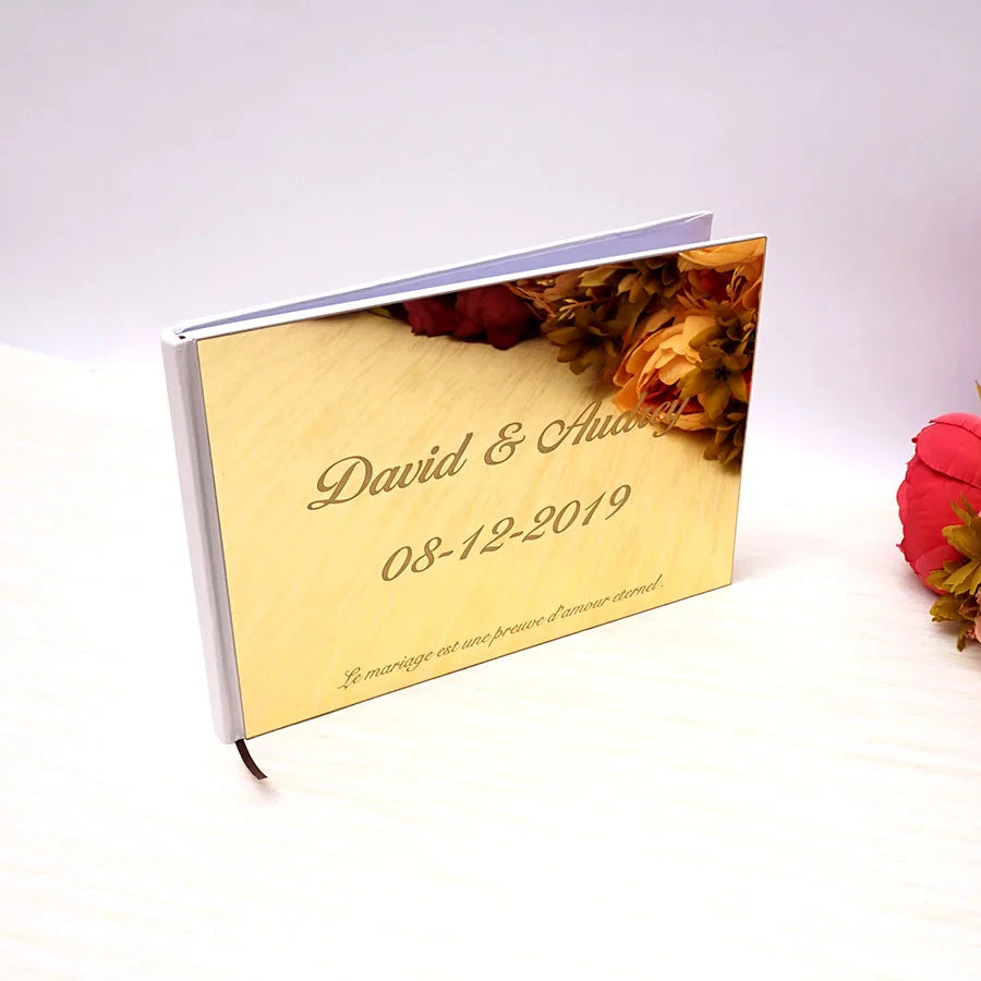 Livre d'or mariage fleuri