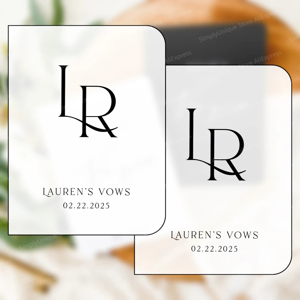 Livres de vœux de mariage - polices d'écritures personnalisées