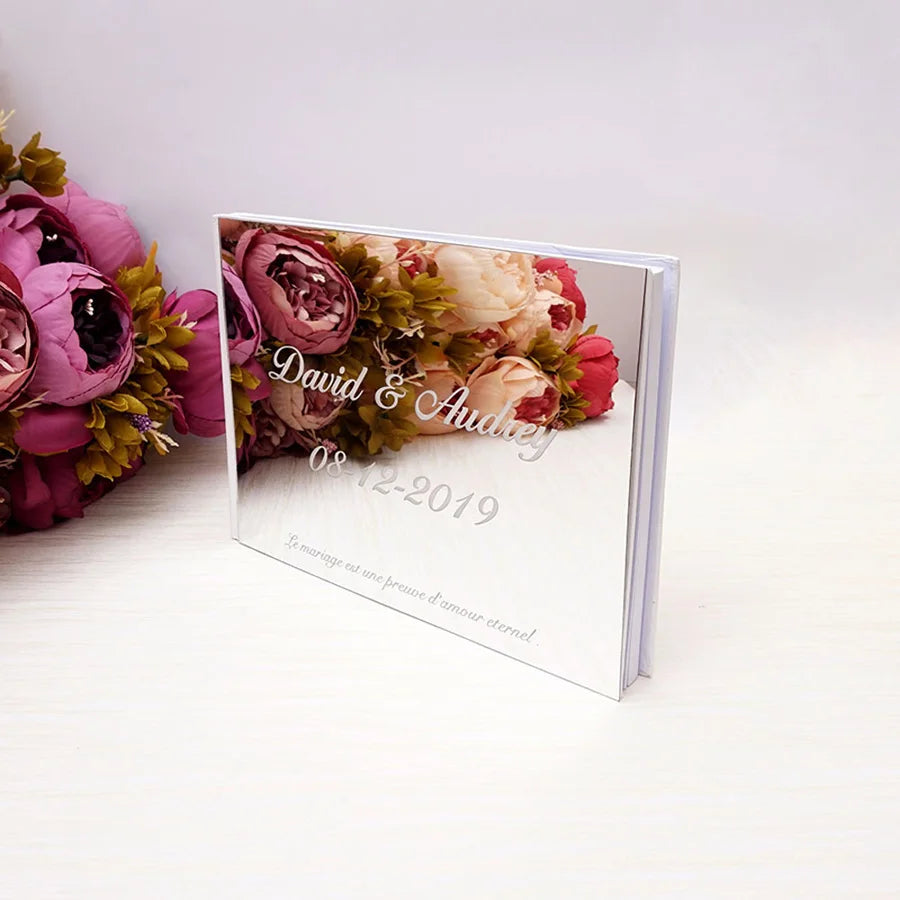 Livre d'or mariage fleuri
