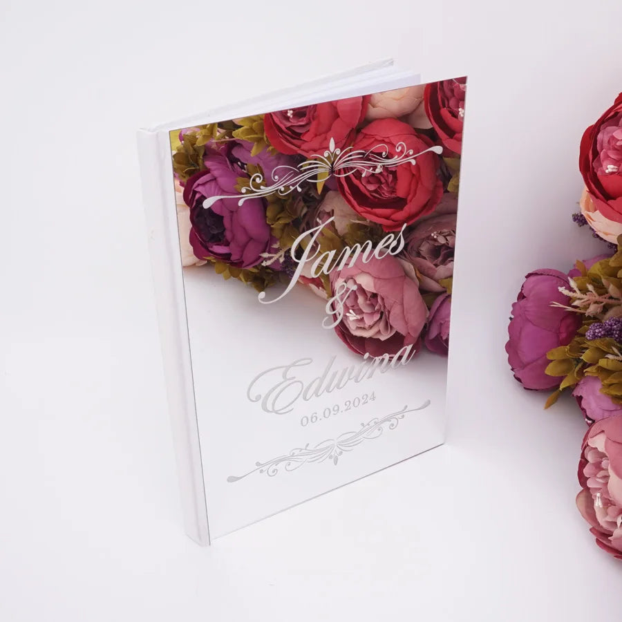 Livre d'or mariage fleuri