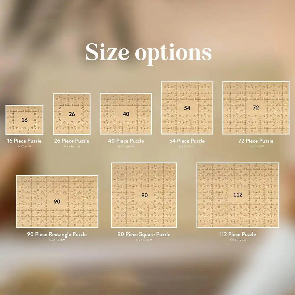 Livre d'or mariage original - puzzle en bois