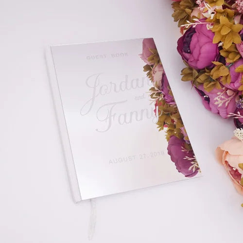 Livre d'or mariage fleuri