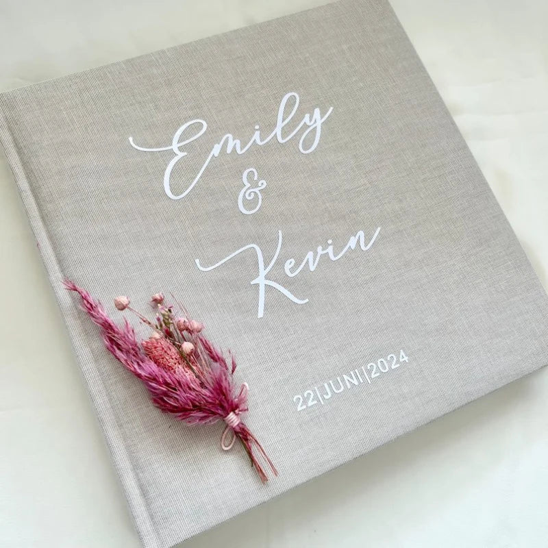 Livre d’or mariage lin - naturel