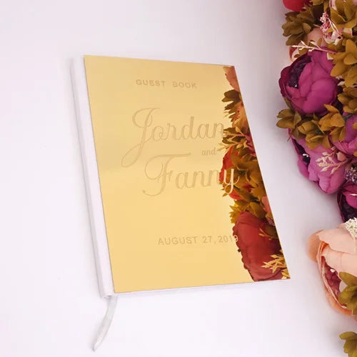 Livre d'or mariage fleuri