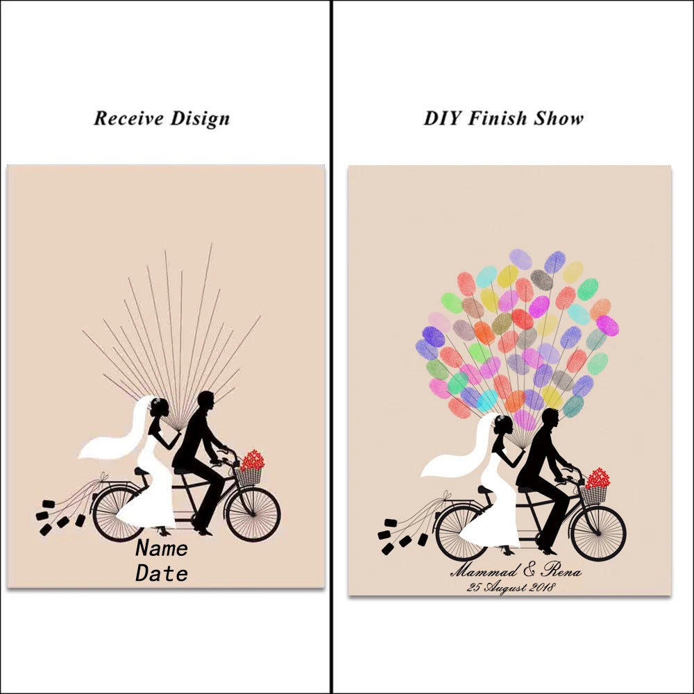 Livre d'or mariage original - livre d'or à empreintes