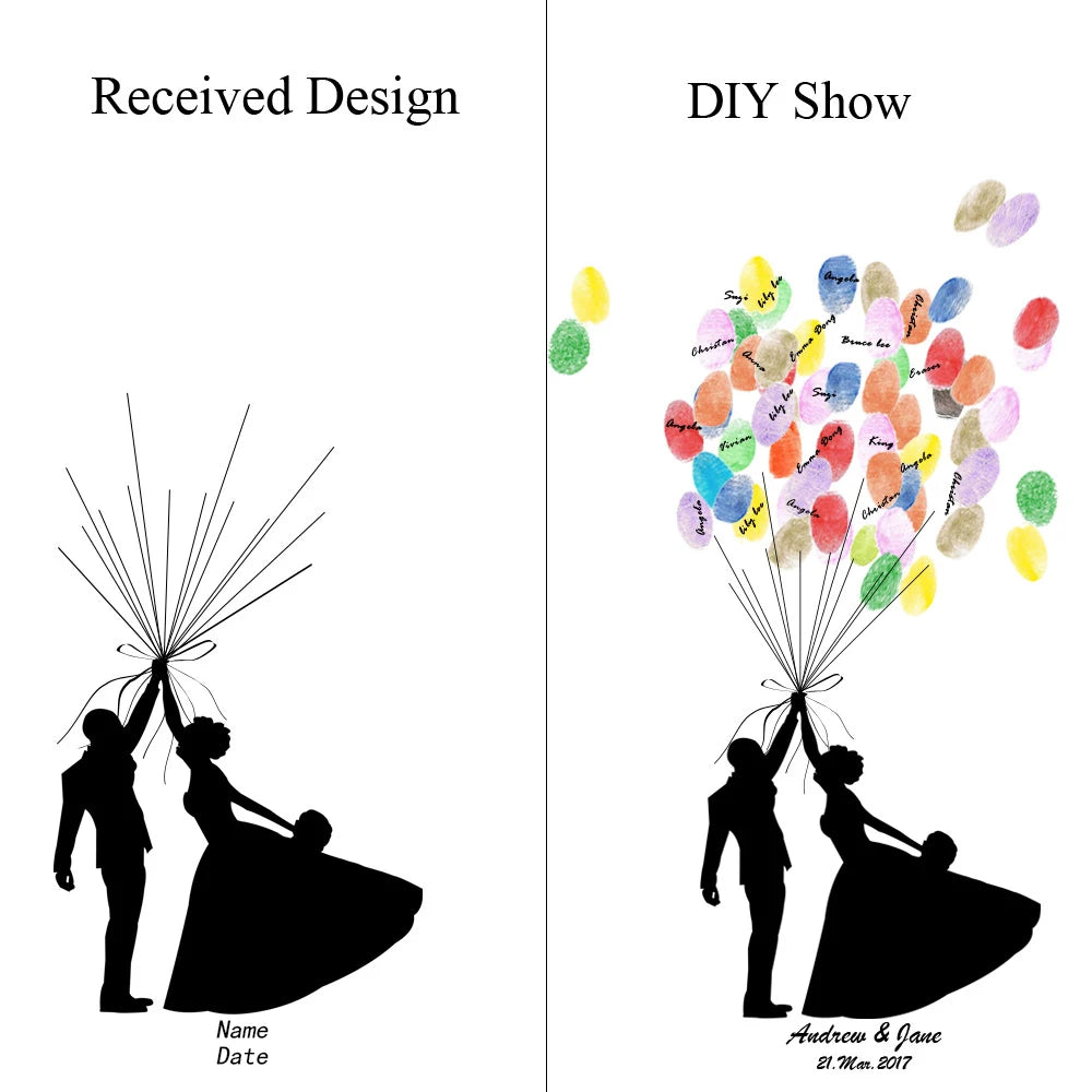 Livre d'or mariage original - livre d'or à empreintes