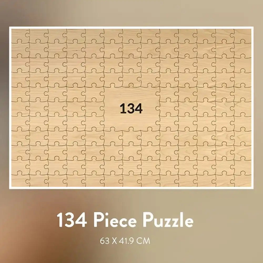 Livre d'or mariage original - puzzle en bois