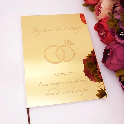 Livre d'or mariage fleuri