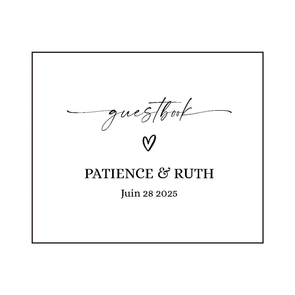 Livre d’or mariage personnalisé - chic et moderne