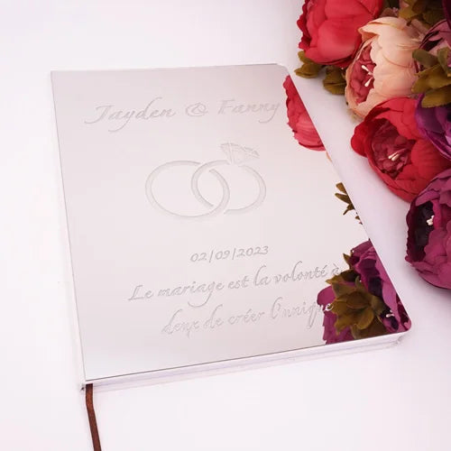 Livre d'or mariage fleuri