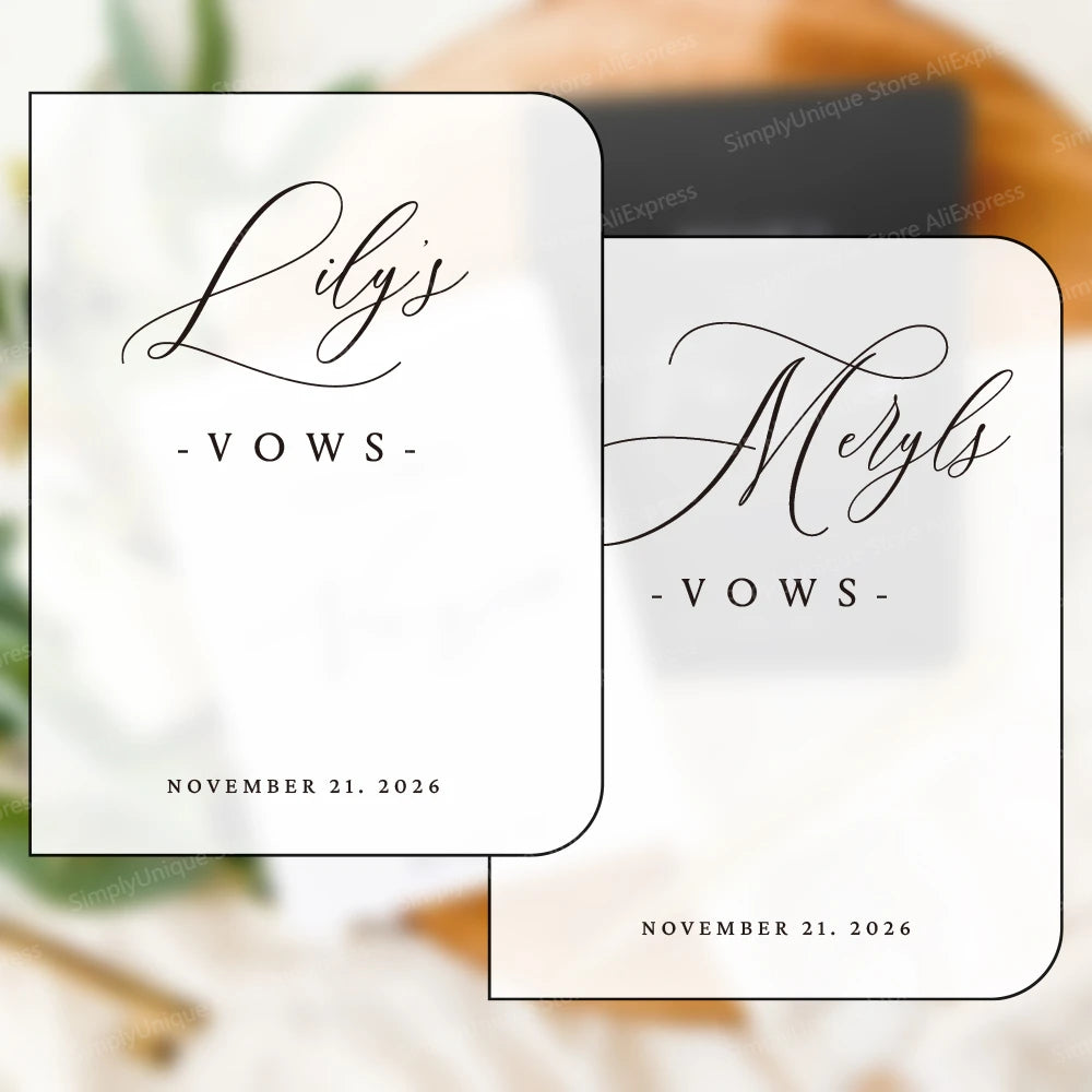 Livres de vœux de mariage - polices d'écritures personnalisées