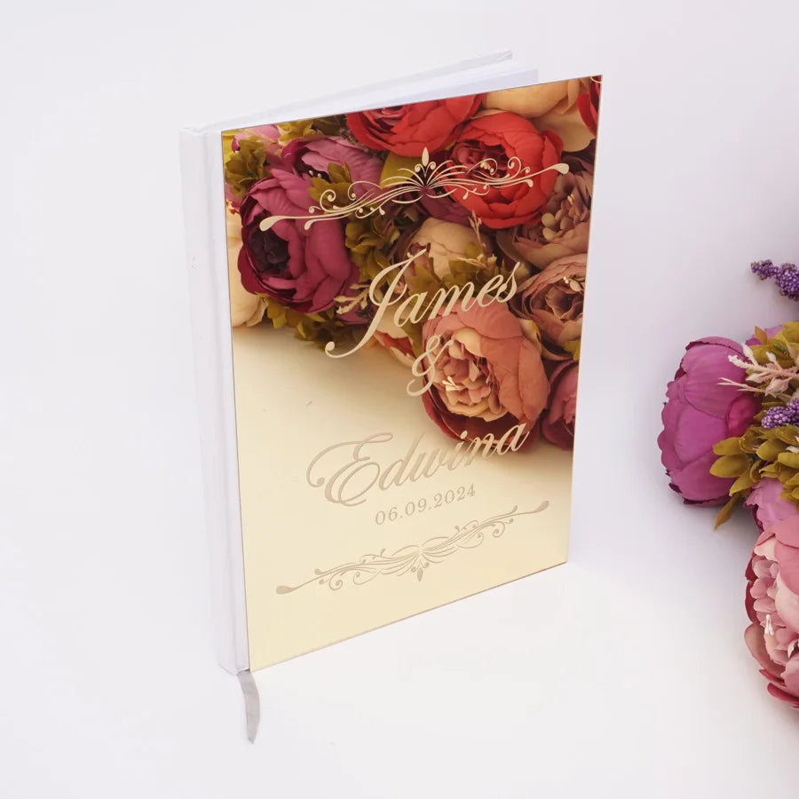 Livre d'or mariage fleuri