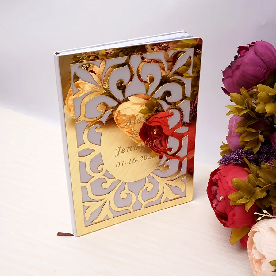 Livre d'or mariage fleuri