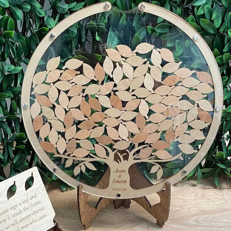 Livre d'or mariage original - design arbre