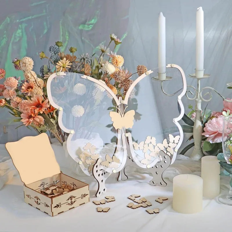 Livre d'or mariage original - papillon