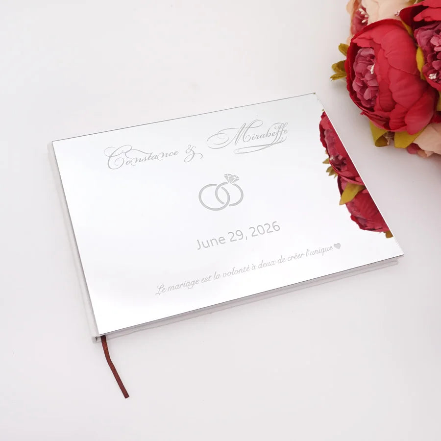 Livre d'or mariage fleuri