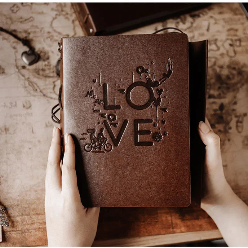 Livre d’or mariage photo - Modèle vintage en cuir