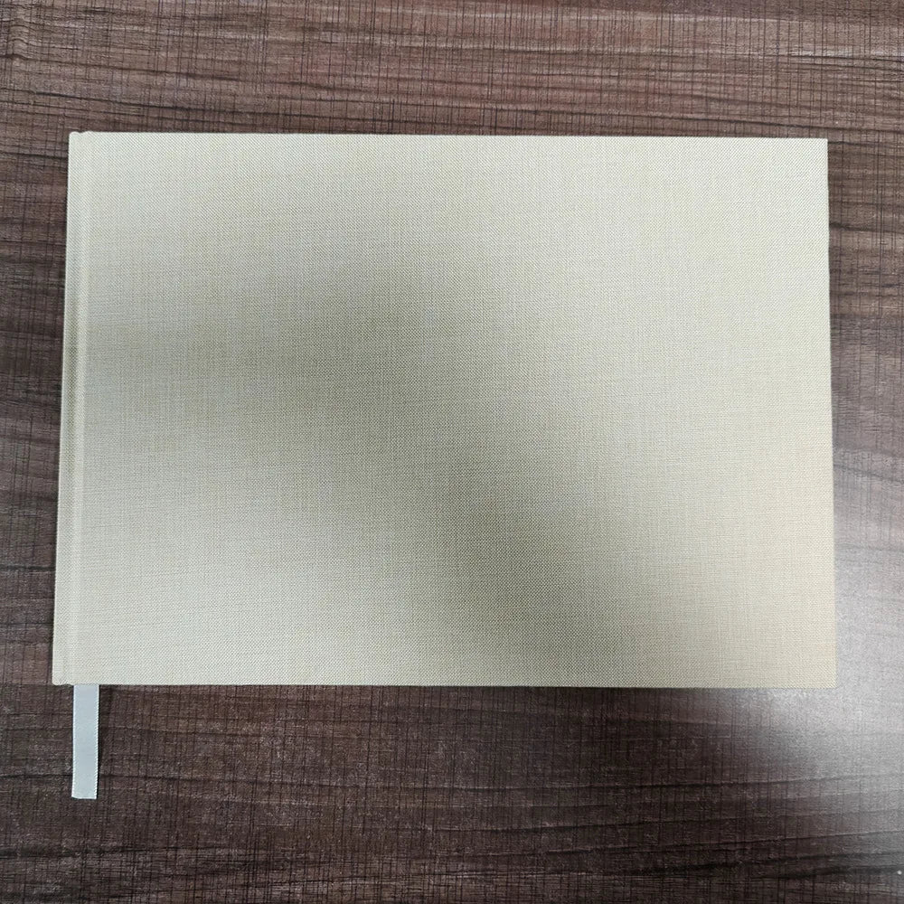 Livre d'or mariage lin - beige