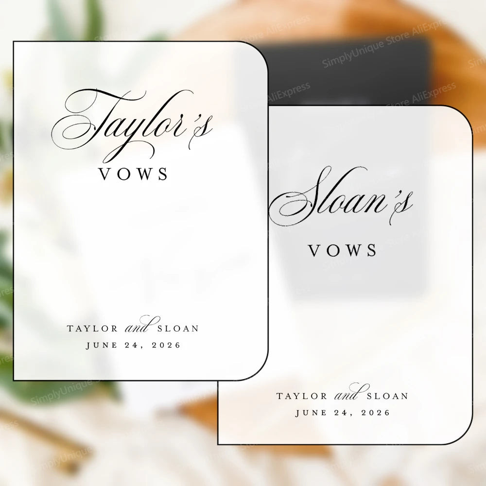 Livres de vœux de mariage - polices d'écritures personnalisées