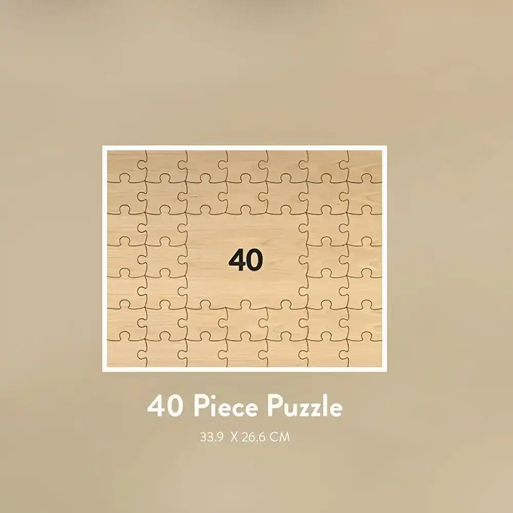 Livre d'or mariage original - puzzle en bois