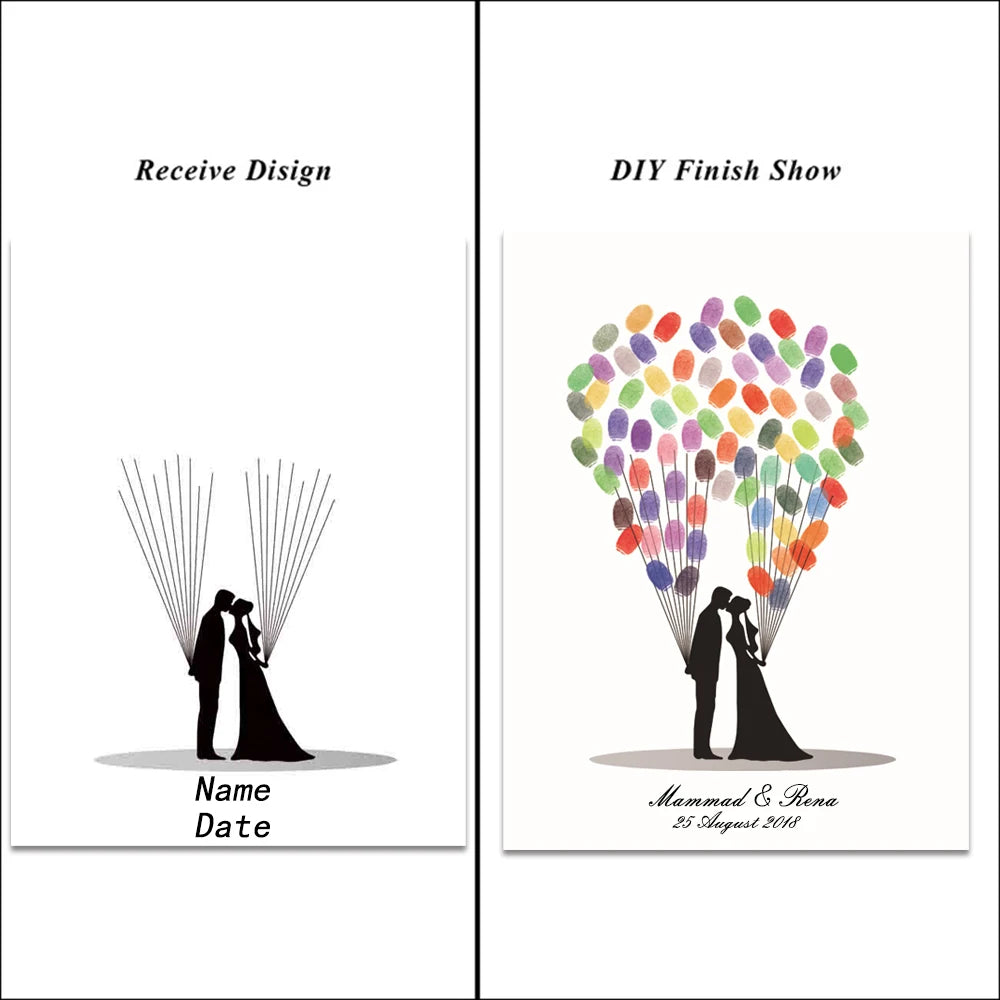 Livre d'or mariage original - livre d'or à empreintes