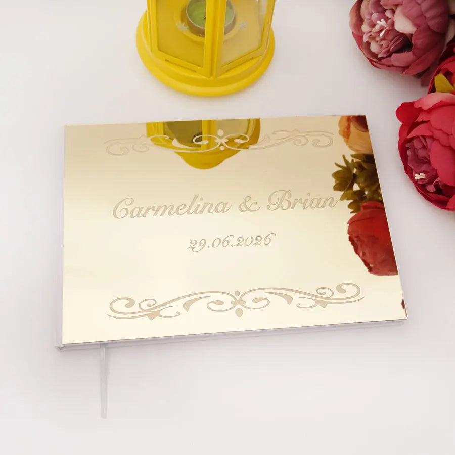 Livre d'or mariage fleuri