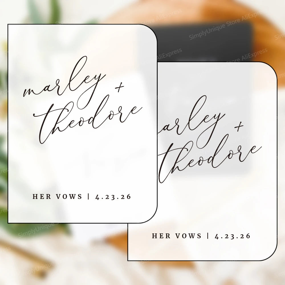 Livres de vœux de mariage - polices d'écritures personnalisées