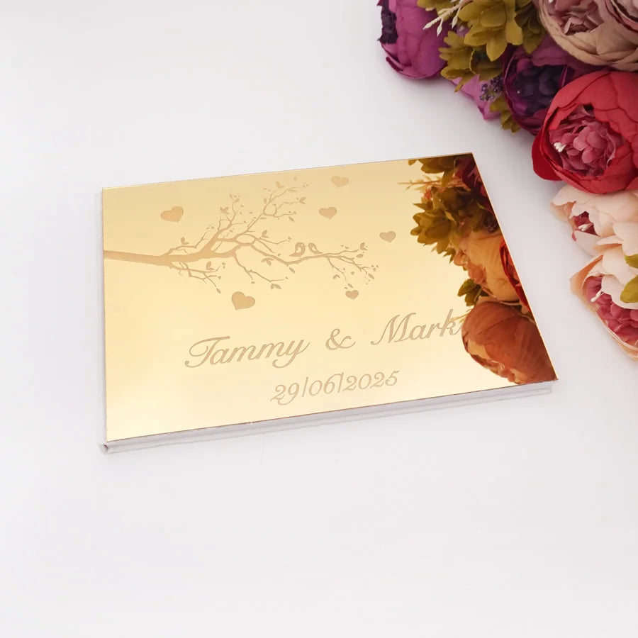 Livre d'or mariage fleuri