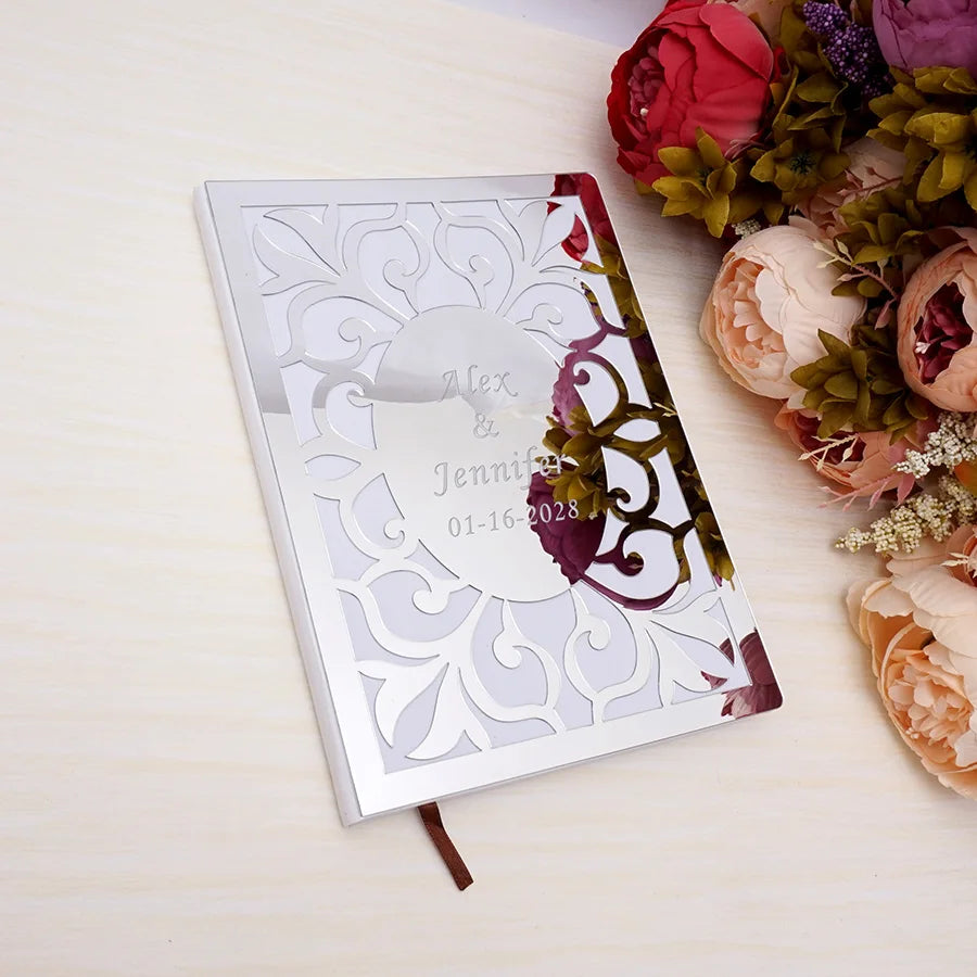 Livre d'or mariage fleuri