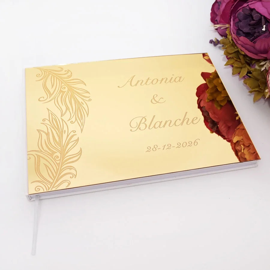 Livre d'or mariage fleuri