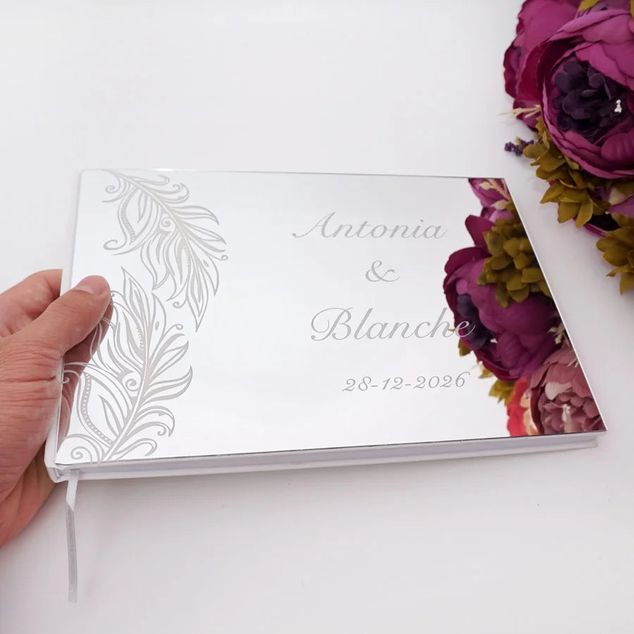 Livre d'or mariage fleuri