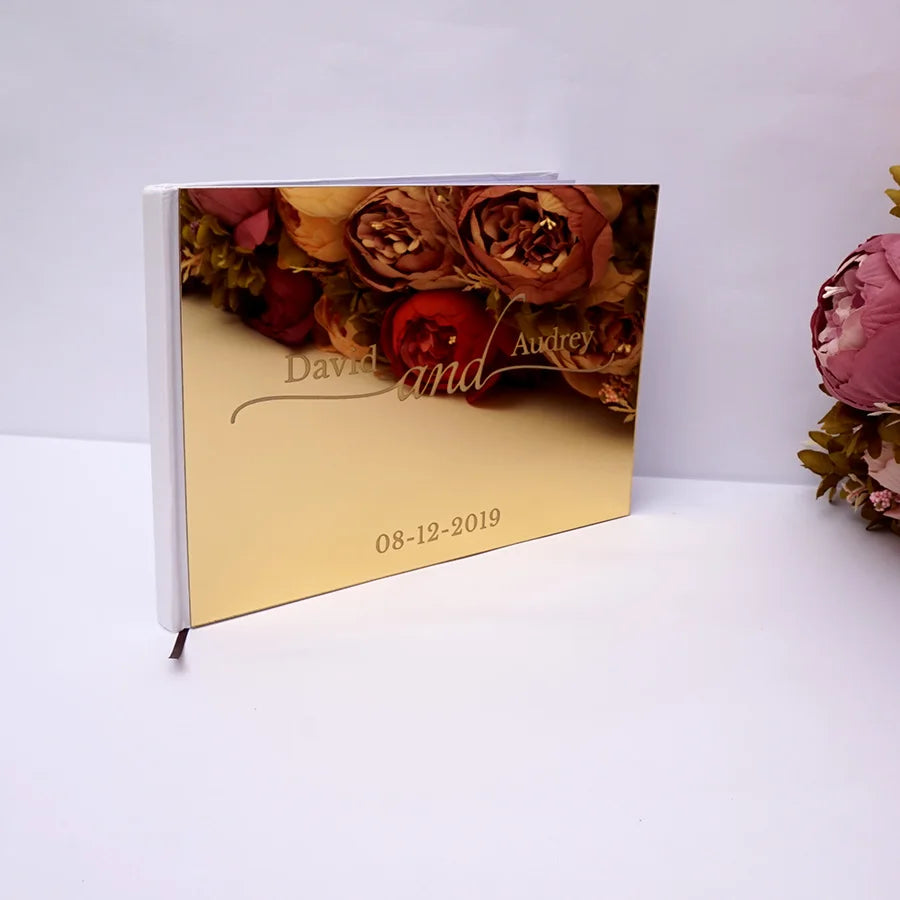 Livre d'or mariage fleuri