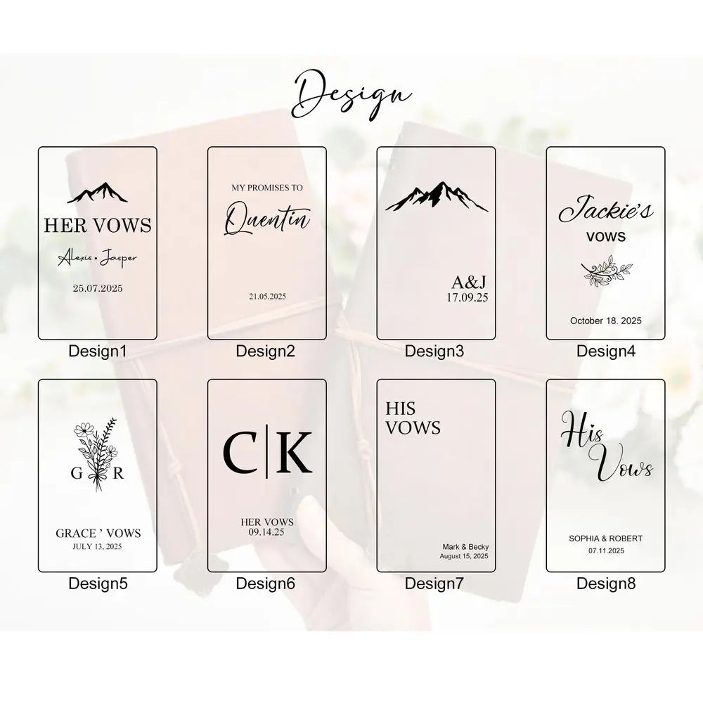 Livre de vœux mariage - cuir véritable