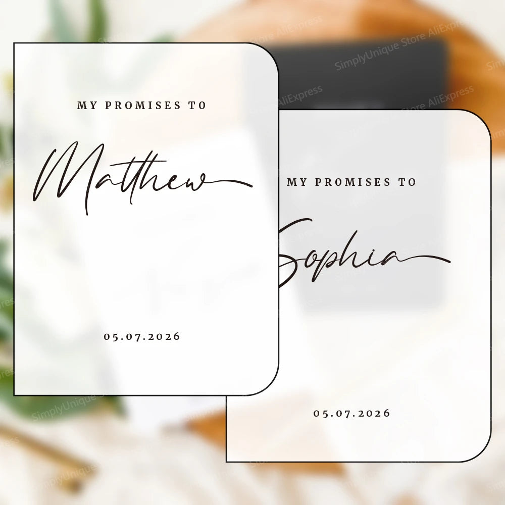 Livres de vœux de mariage - polices d'écritures personnalisées