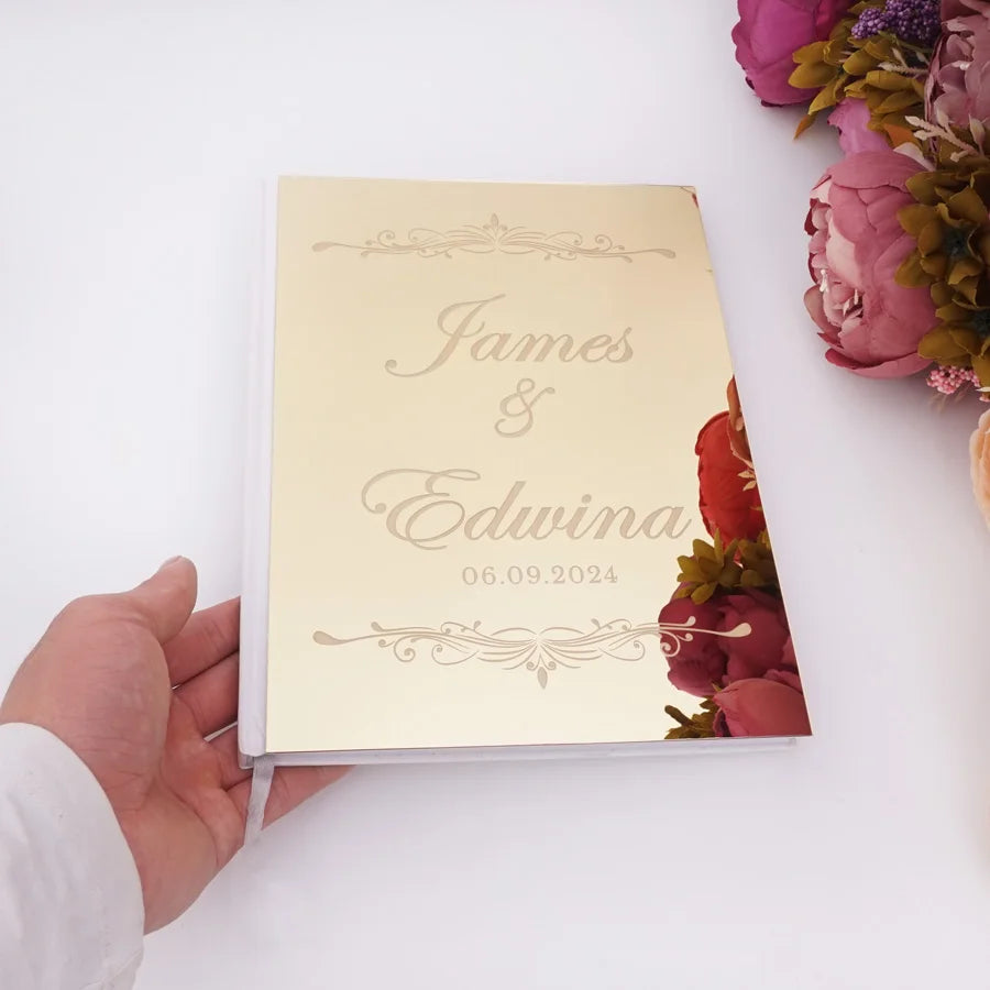 Livre d'or mariage fleuri