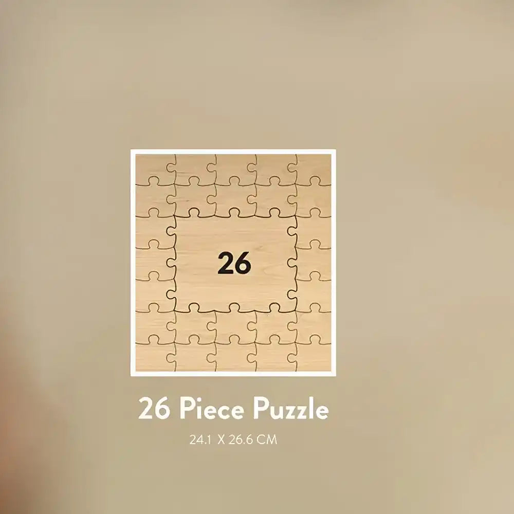 Livre d'or mariage original - puzzle en bois