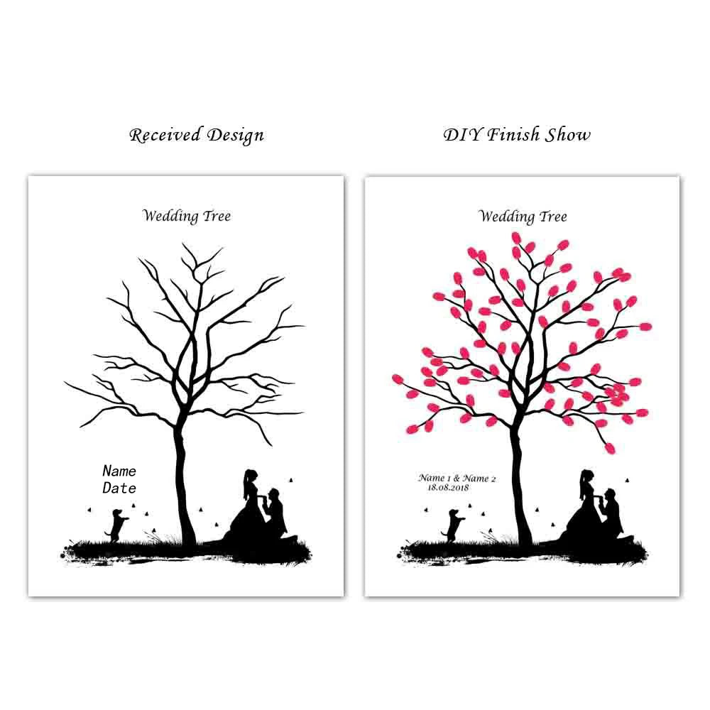 Livre d'or mariage original - livre d'or à empreintes