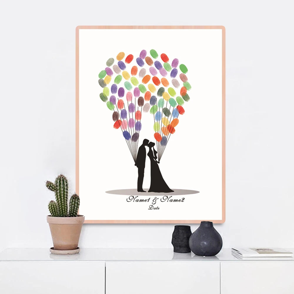 Livre d'or mariage original - livre d'or à empreintes