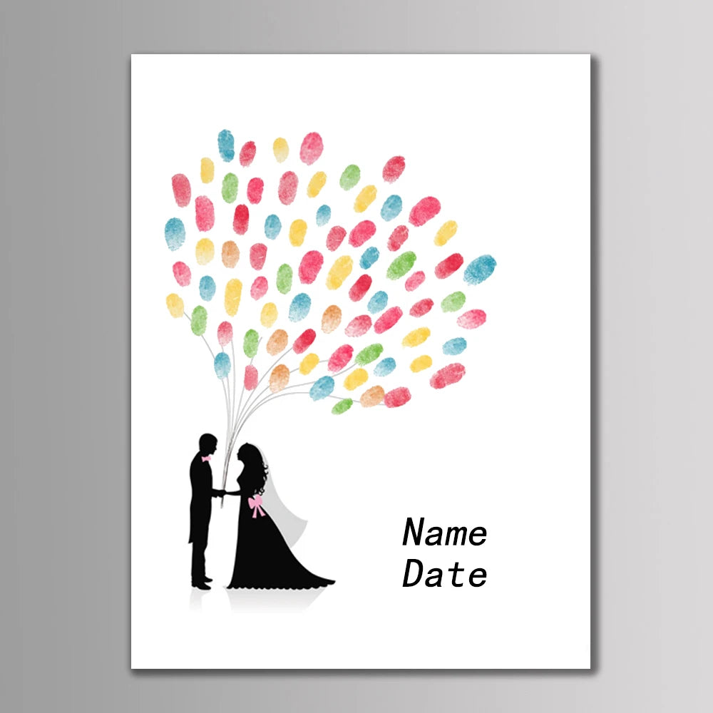 Livre d'or mariage original - livre d'or à empreintes