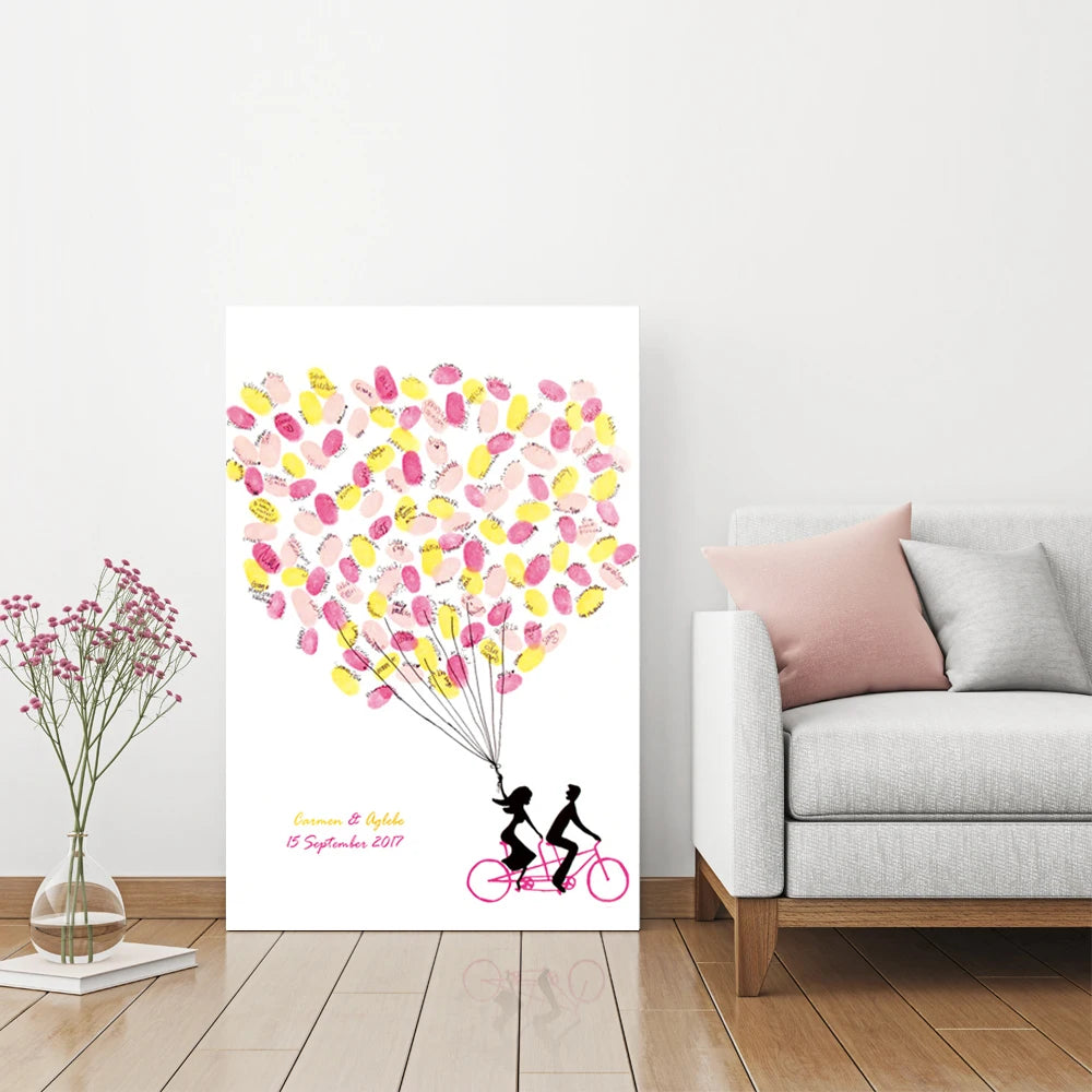 Livre d'or mariage original - livre d'or à empreintes