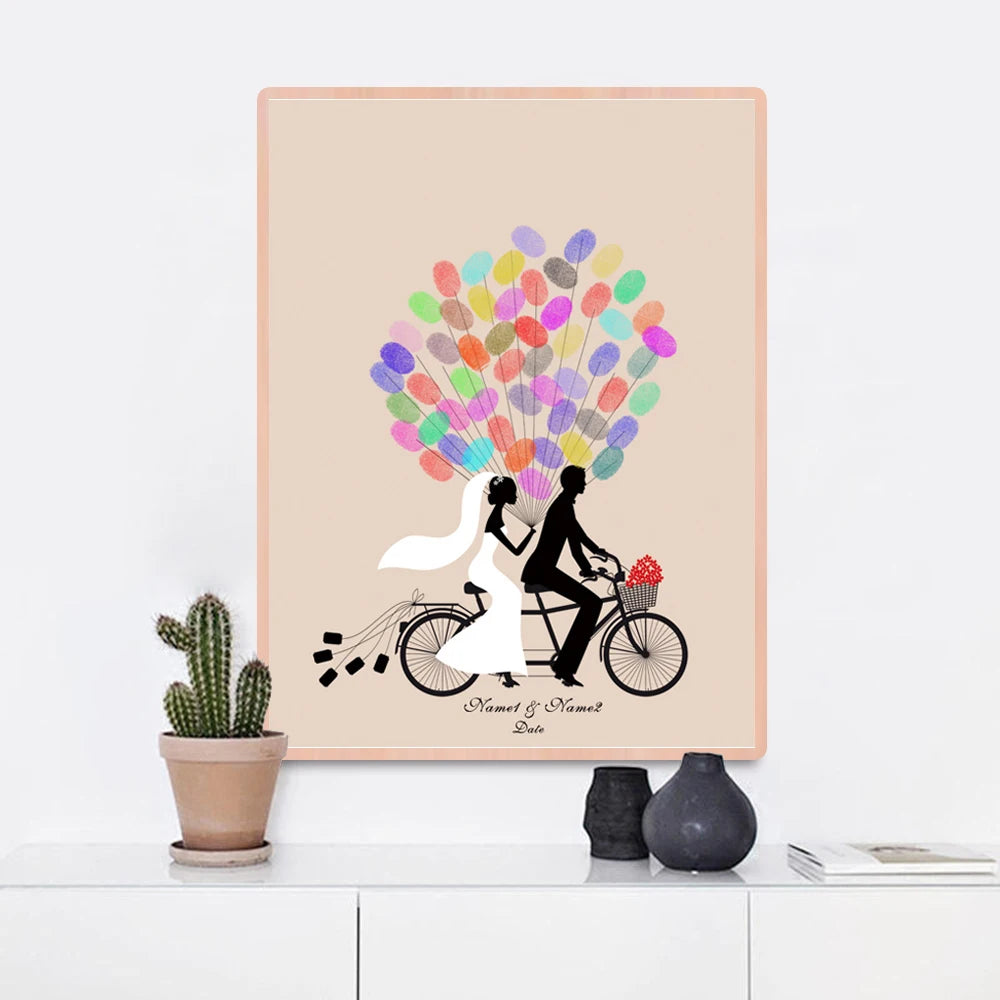 Livre d'or mariage original - livre d'or à empreintes