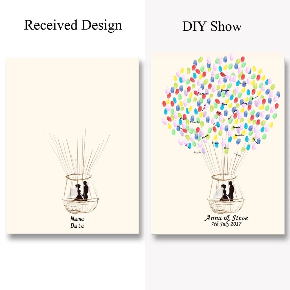 Livre d'or mariage original - livre d'or à empreintes